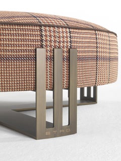 21st Century Klee Pouf in Fabric and Metal by Etro Home Interiors