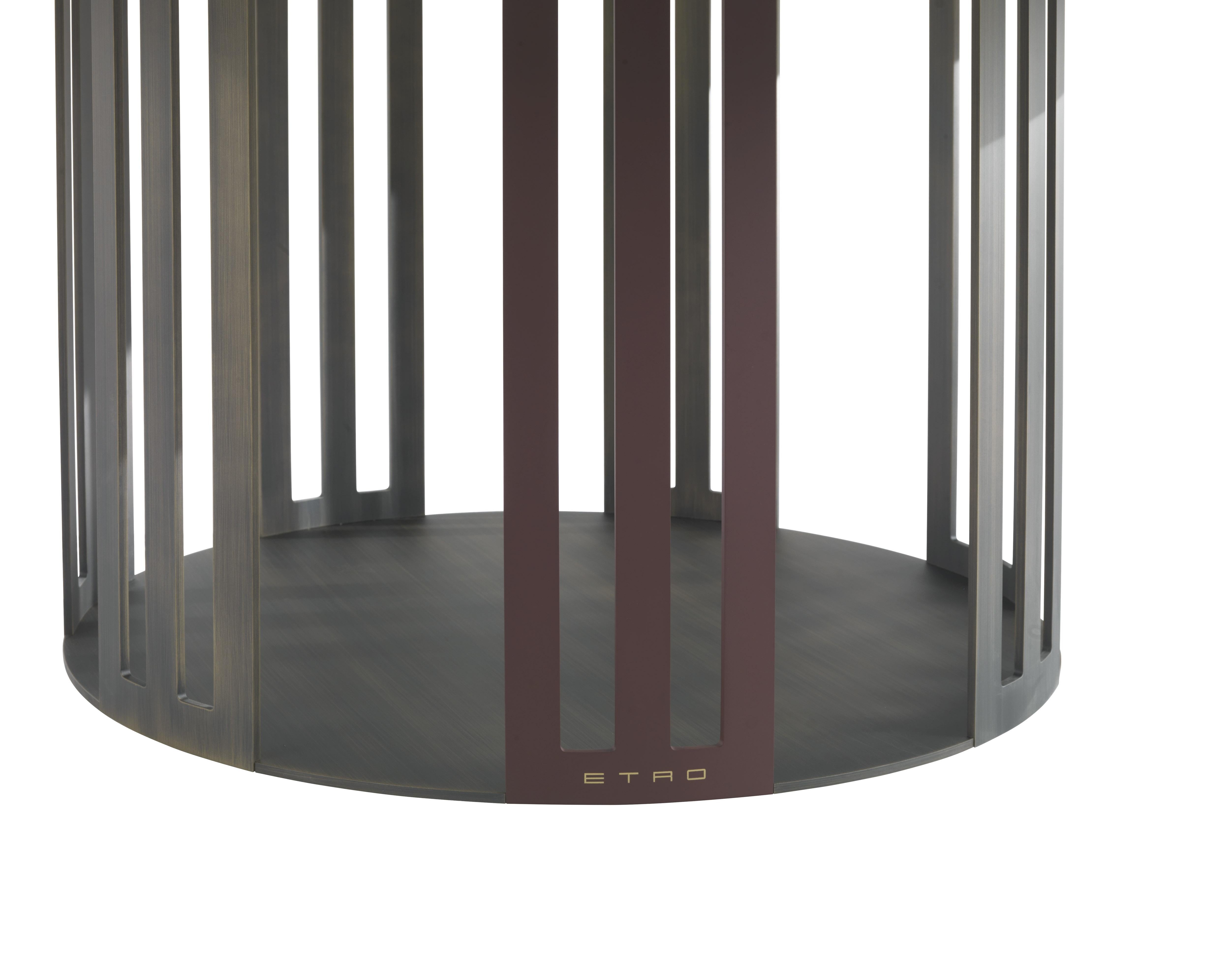 Modern 21st Century Klee Round Dining Table in Wood and Metal by Etro Home Interiors For Sale