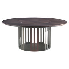 21st Century Klee Round Dining Table in Wood and Metal by Etro Home Interiors