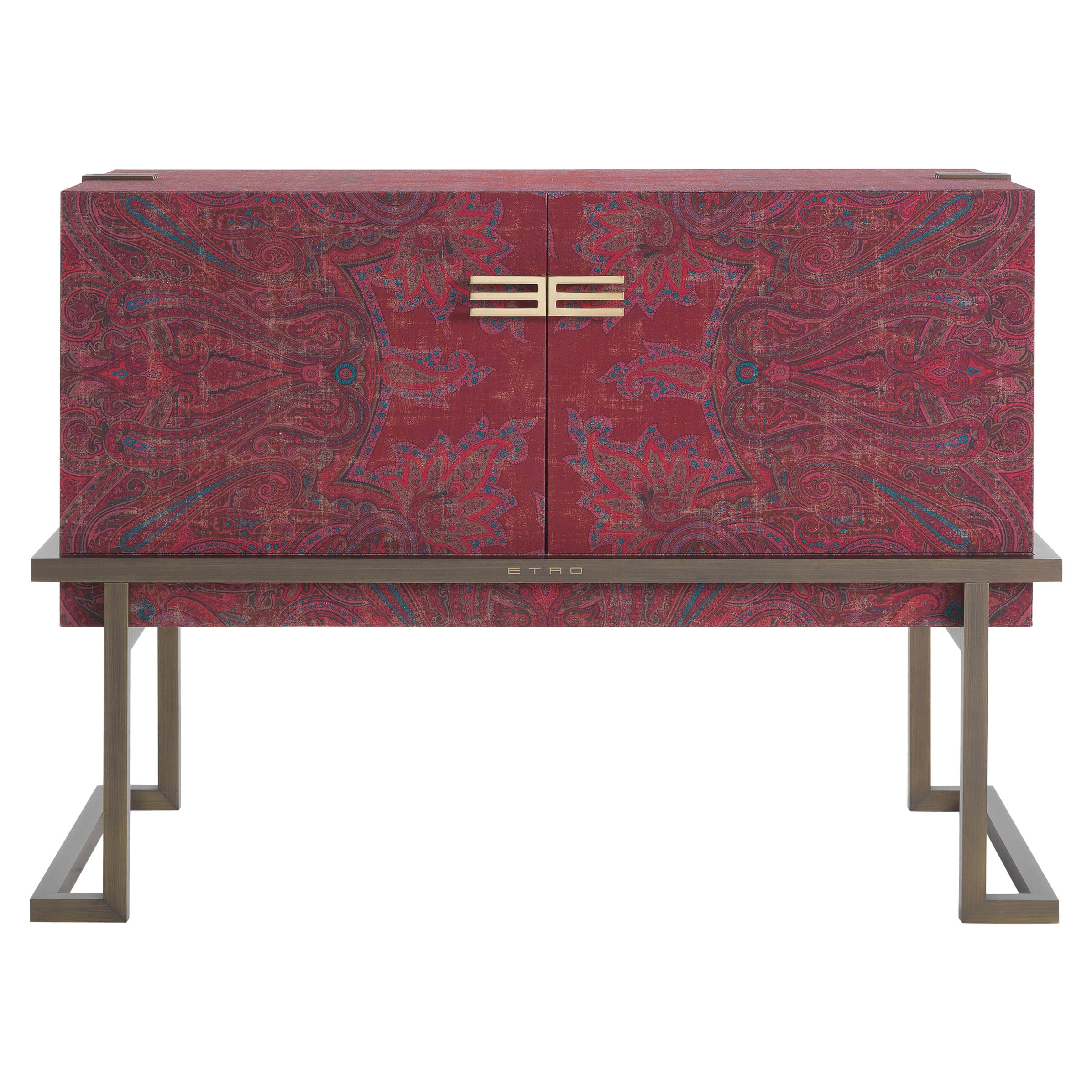 21st Century Kolkata Sideboard in Wood and Fabric by Etro Home Interiors