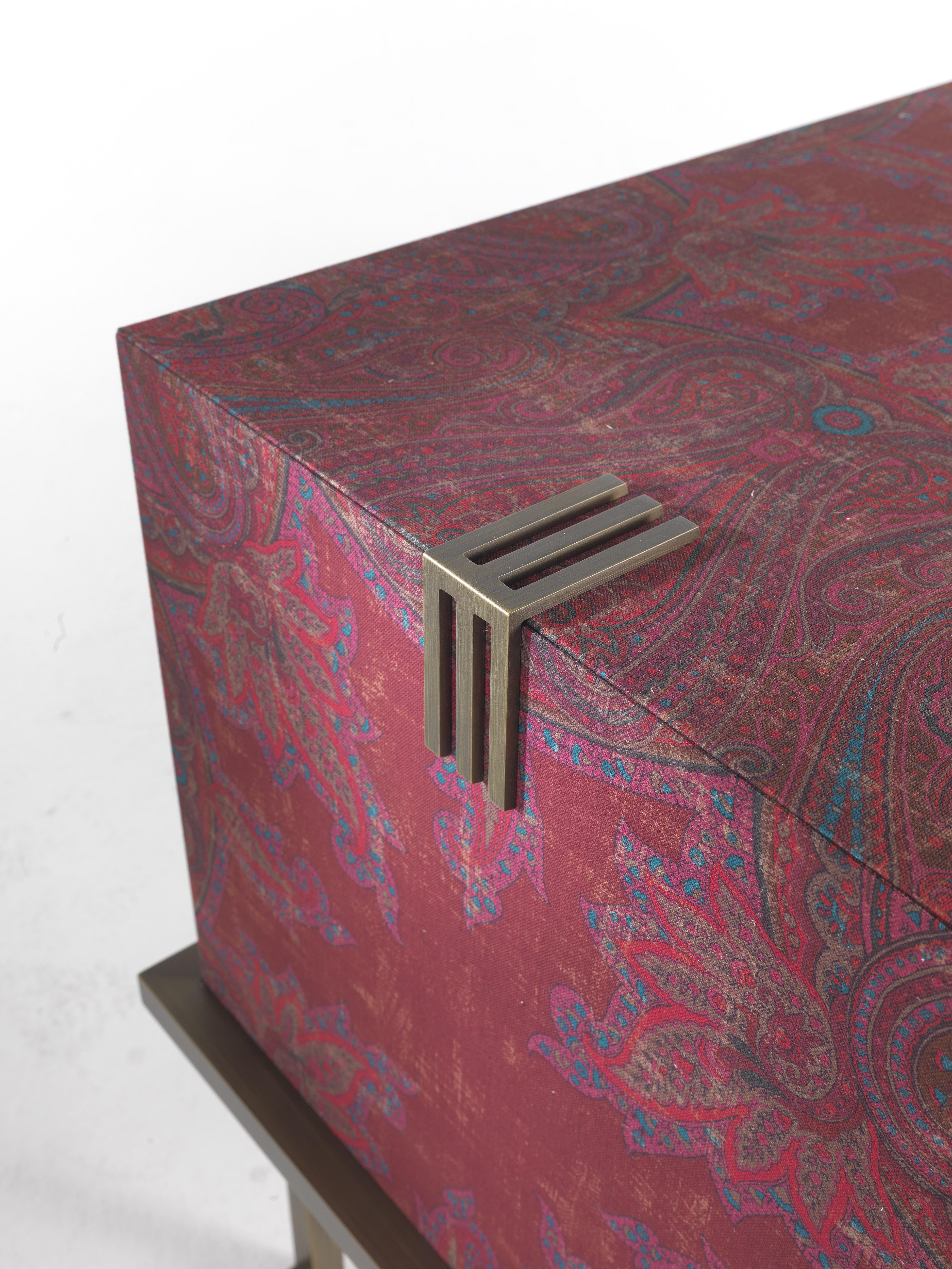 Modern 21st Century Kolkata Sideboard in Wood and Fabric by Etro Home Interiors