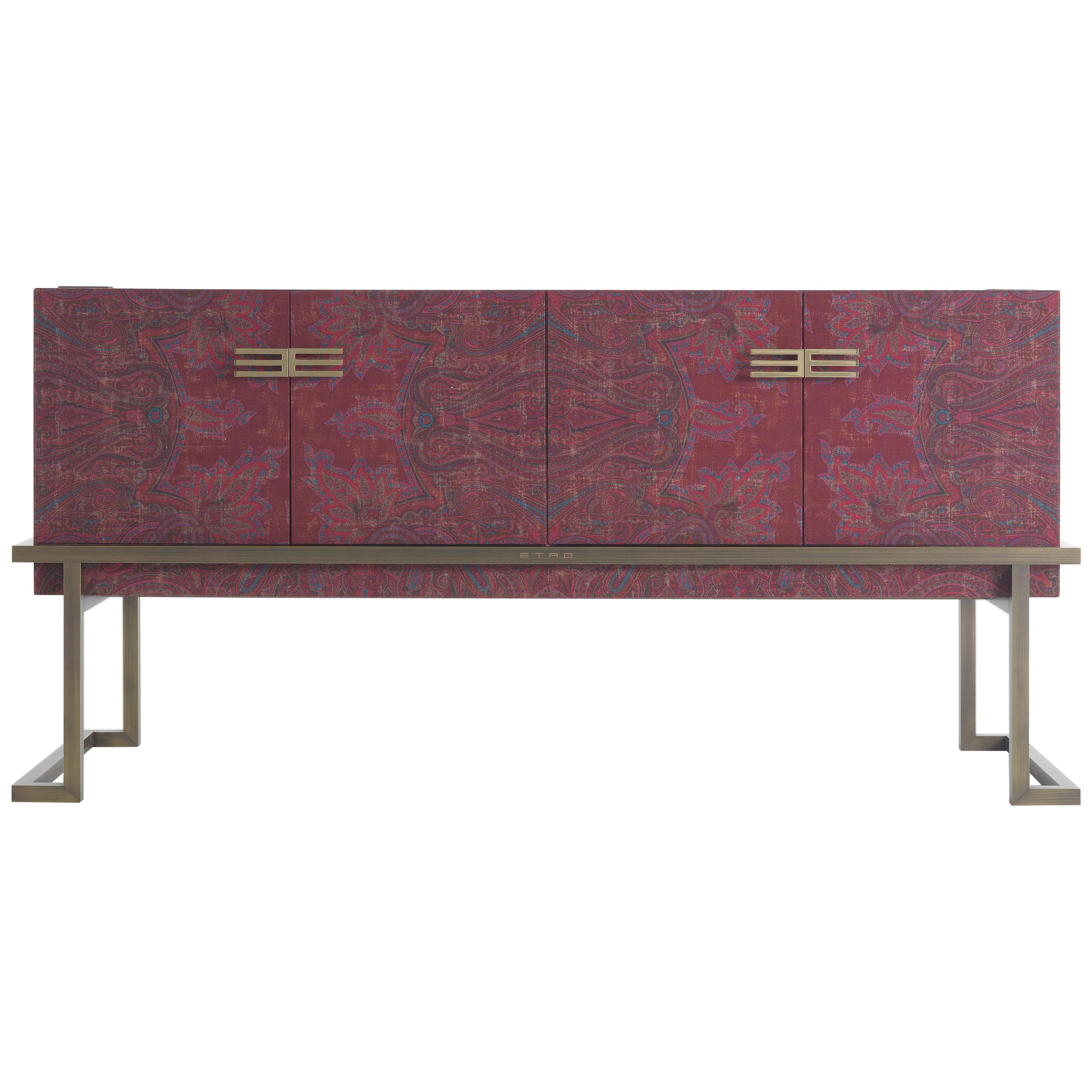 21st Century Kolkata Sideboard in Wood and Fabric by Etro Home Interiors