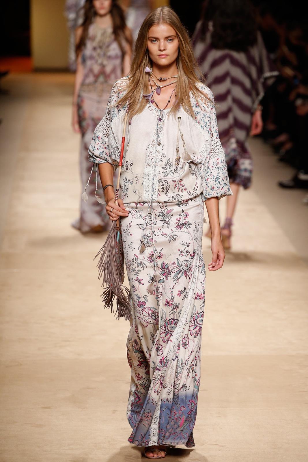 De las mujeres Maxivestido de crepé de chine estampado con adornos de encaje Etro IT 42 UK 10