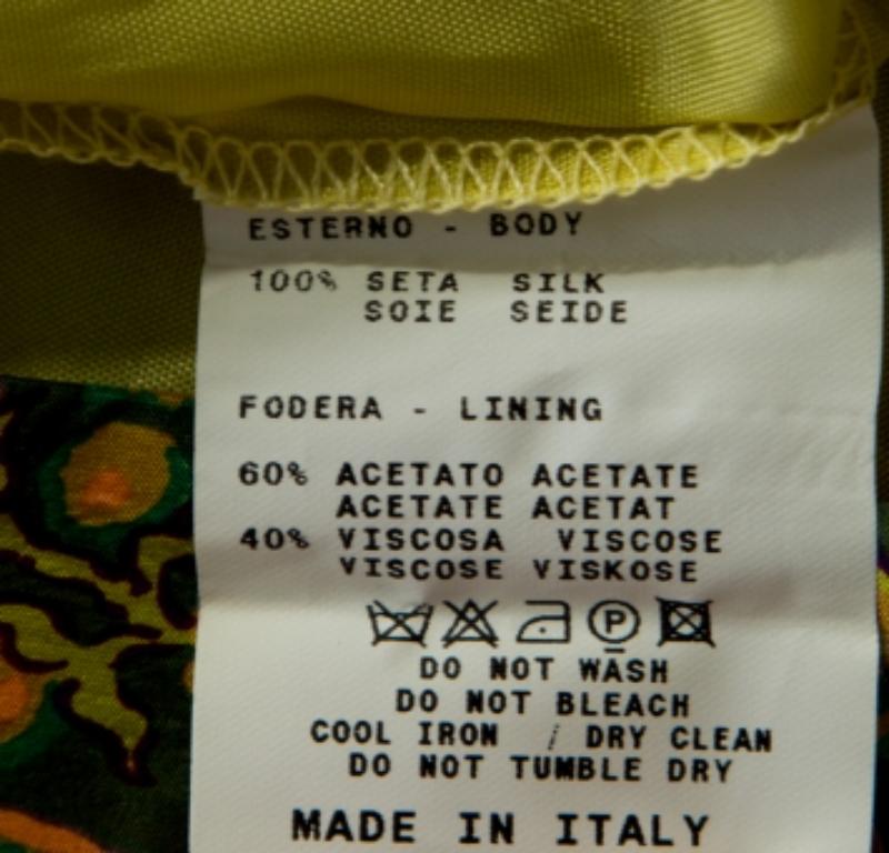 Verde Etro - Top senza maniche in seta con stampa a pelle di serpente verde lime - I.L.A. in vendita