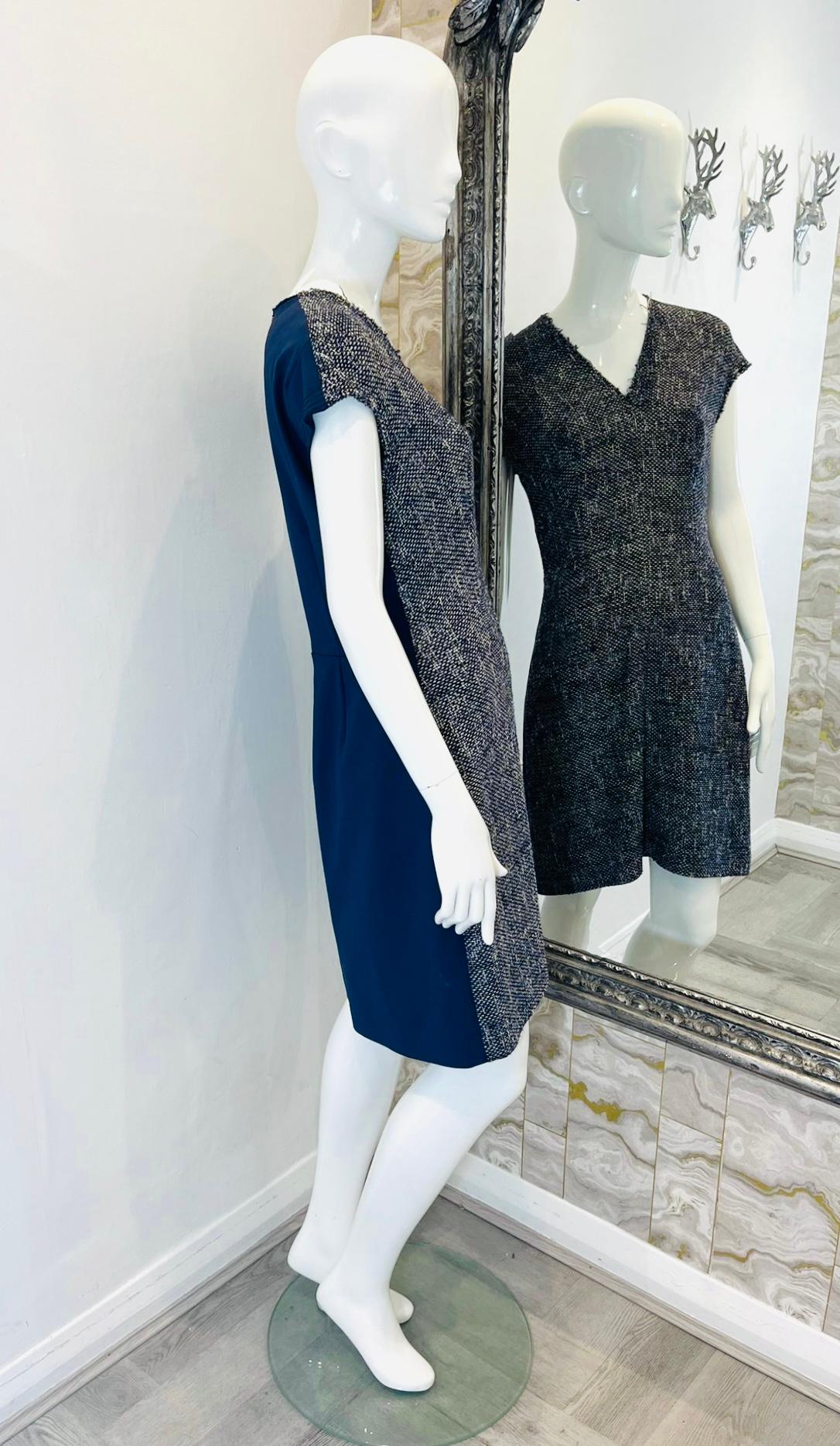 Black Etro Linen, Wool & Cotton Blend Dress For Sale