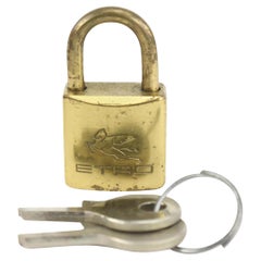 Etro Logo Padlock and Key Set Bag Charm 127et15