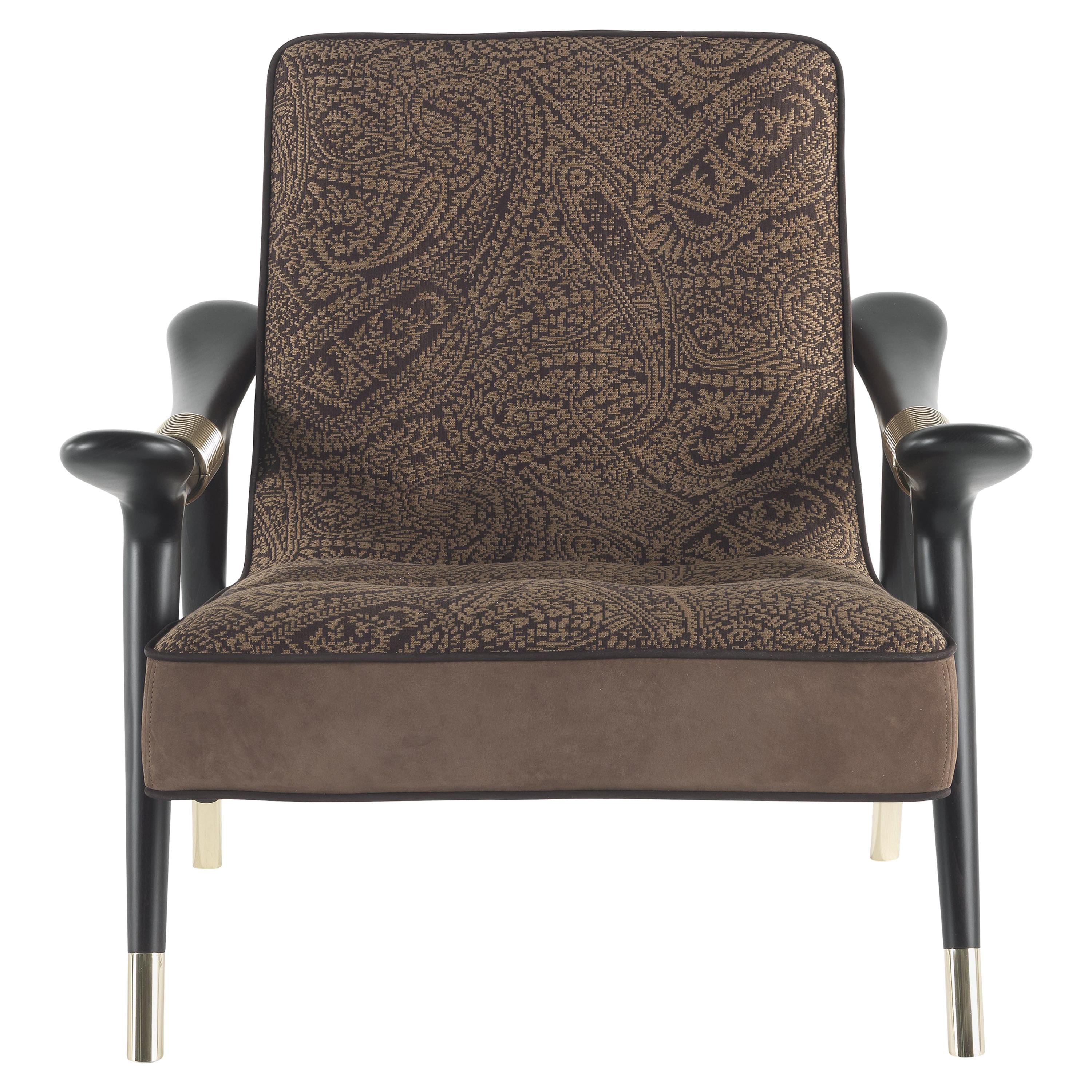 21st Century Masai Armchair in Zulu Fabric by Etro Home Interiors For Sale