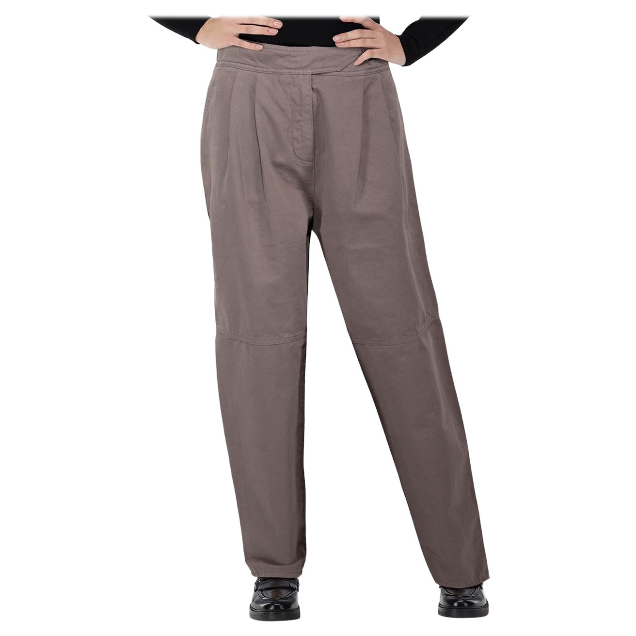Etro Mauve Tapered High Rise Trousers Größe M im Angebot
