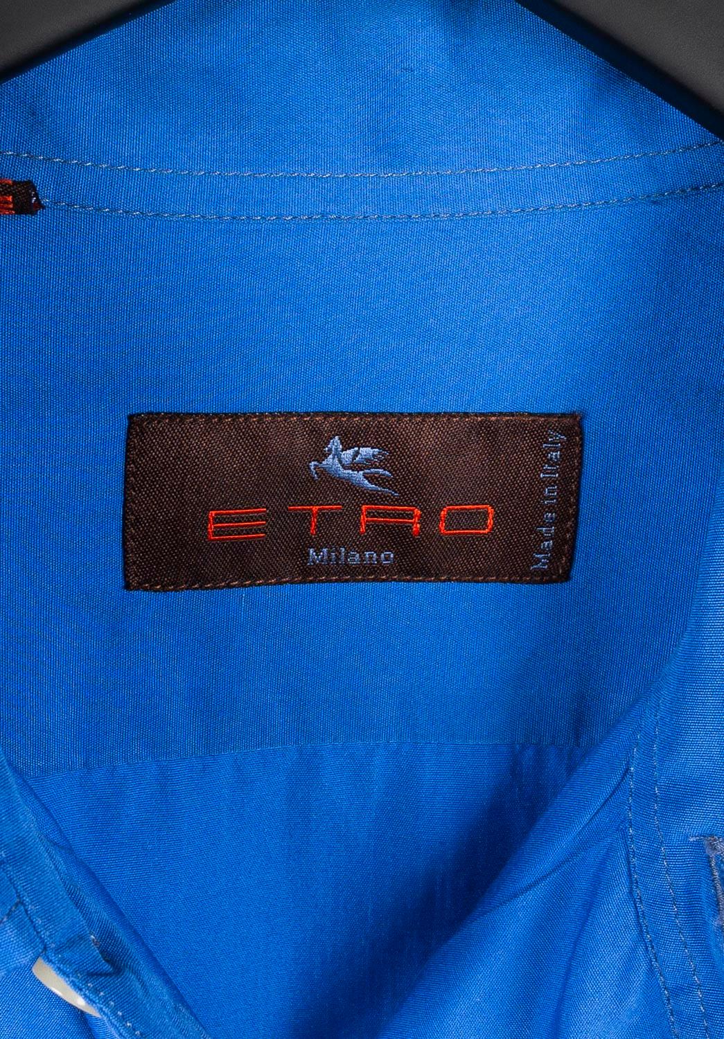 Etro Men Men Slim Fit Shirt Size Medium, S463 For Sale 2