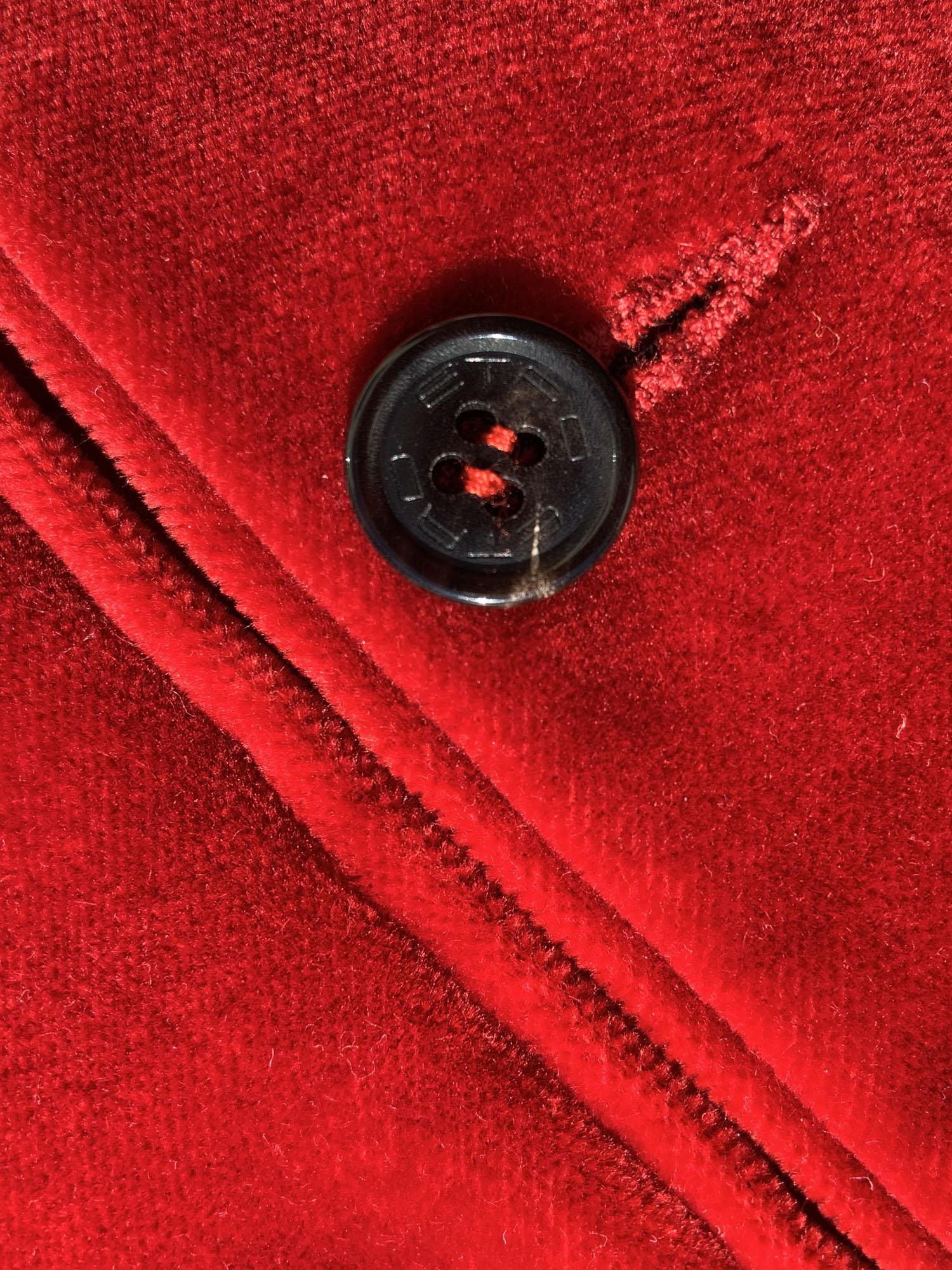 Etro Men's Red Velvet Tuxedo Pant Suit Italian 48/46 For Sale 4
