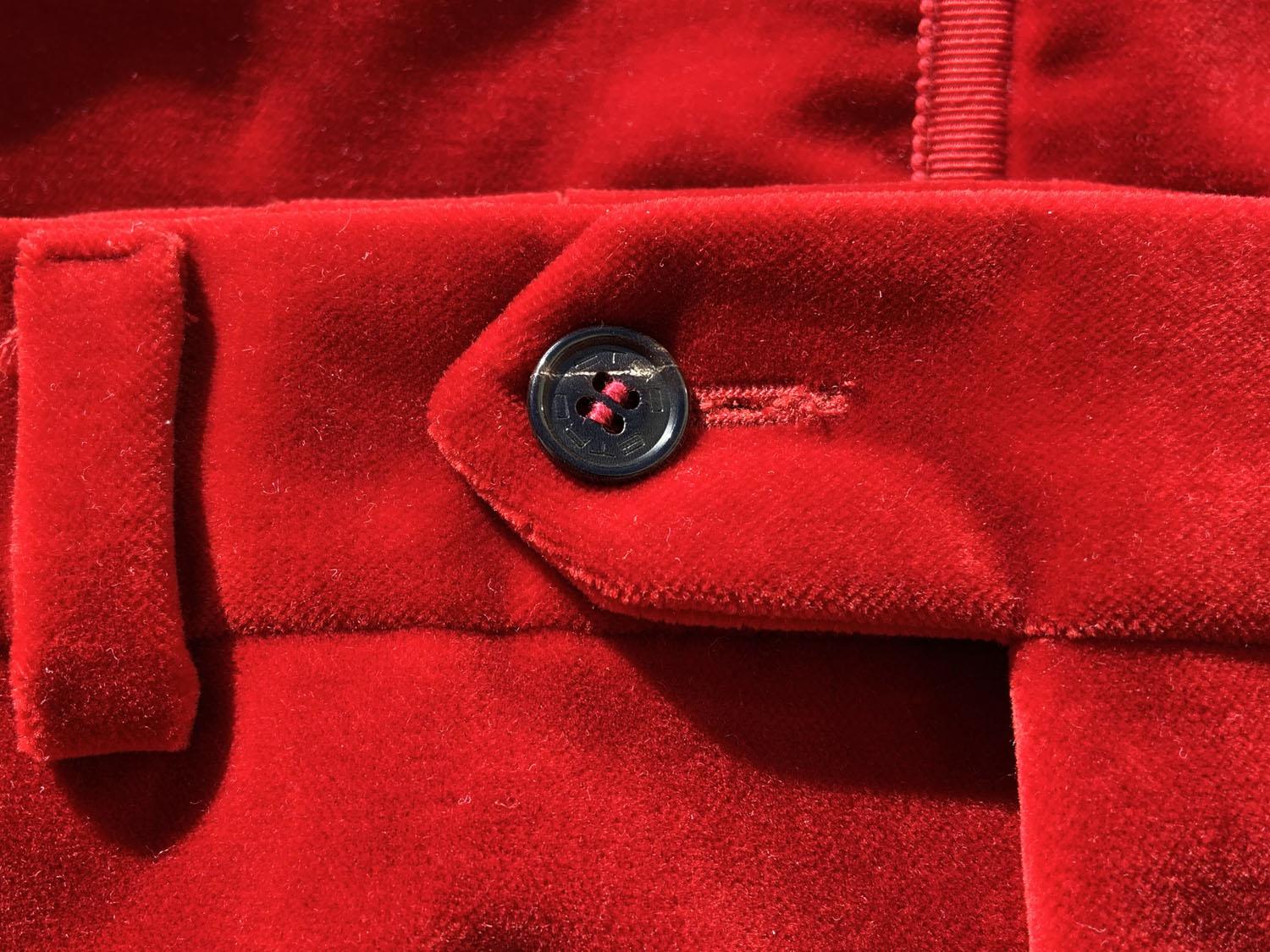 Etro Men's Red Velvet Tuxedo Pant Suit Italian 48/46 For Sale 5
