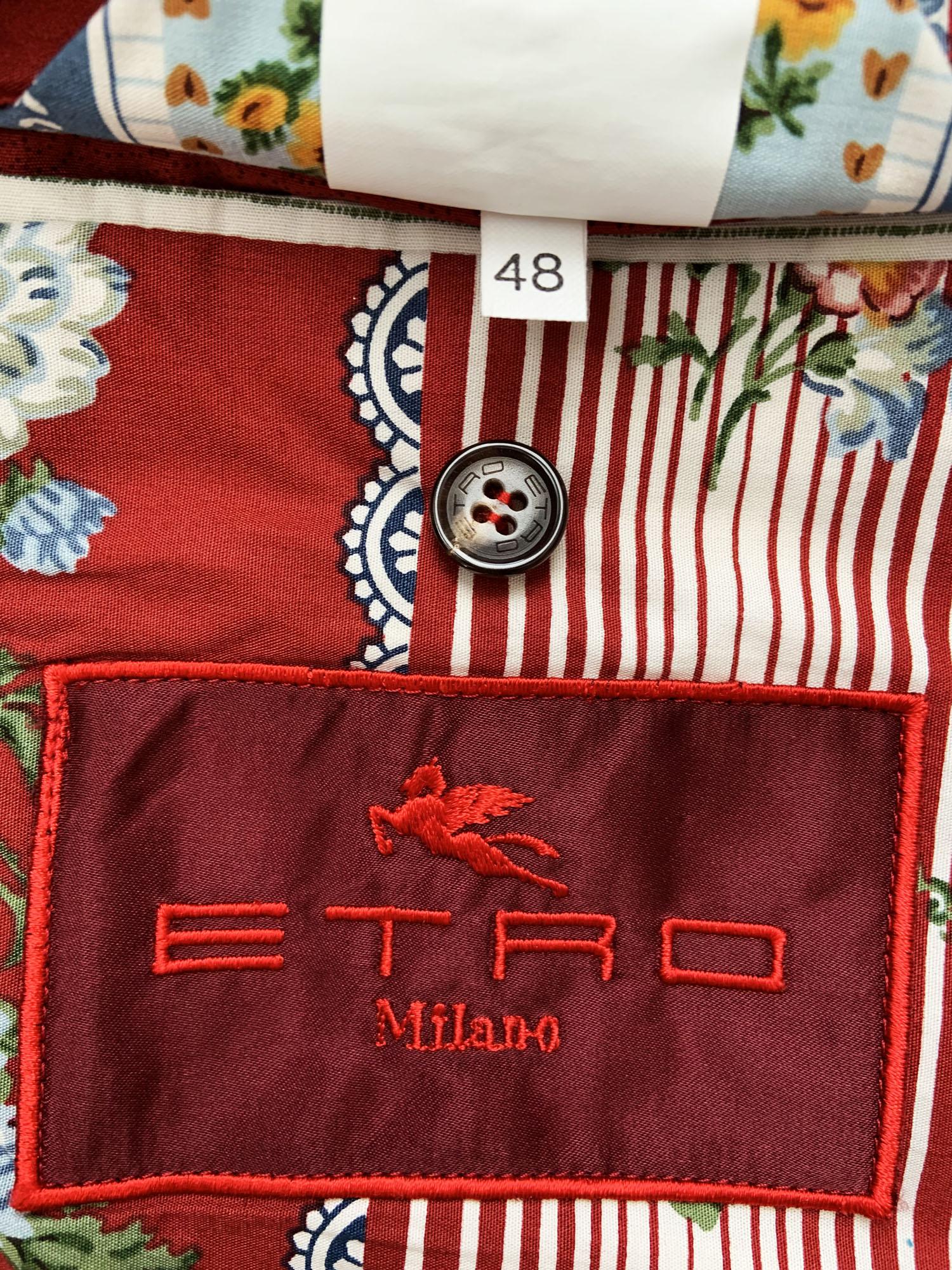 Etro Men's Red Velvet Tuxedo Pant Suit Italian 48/46 For Sale 8