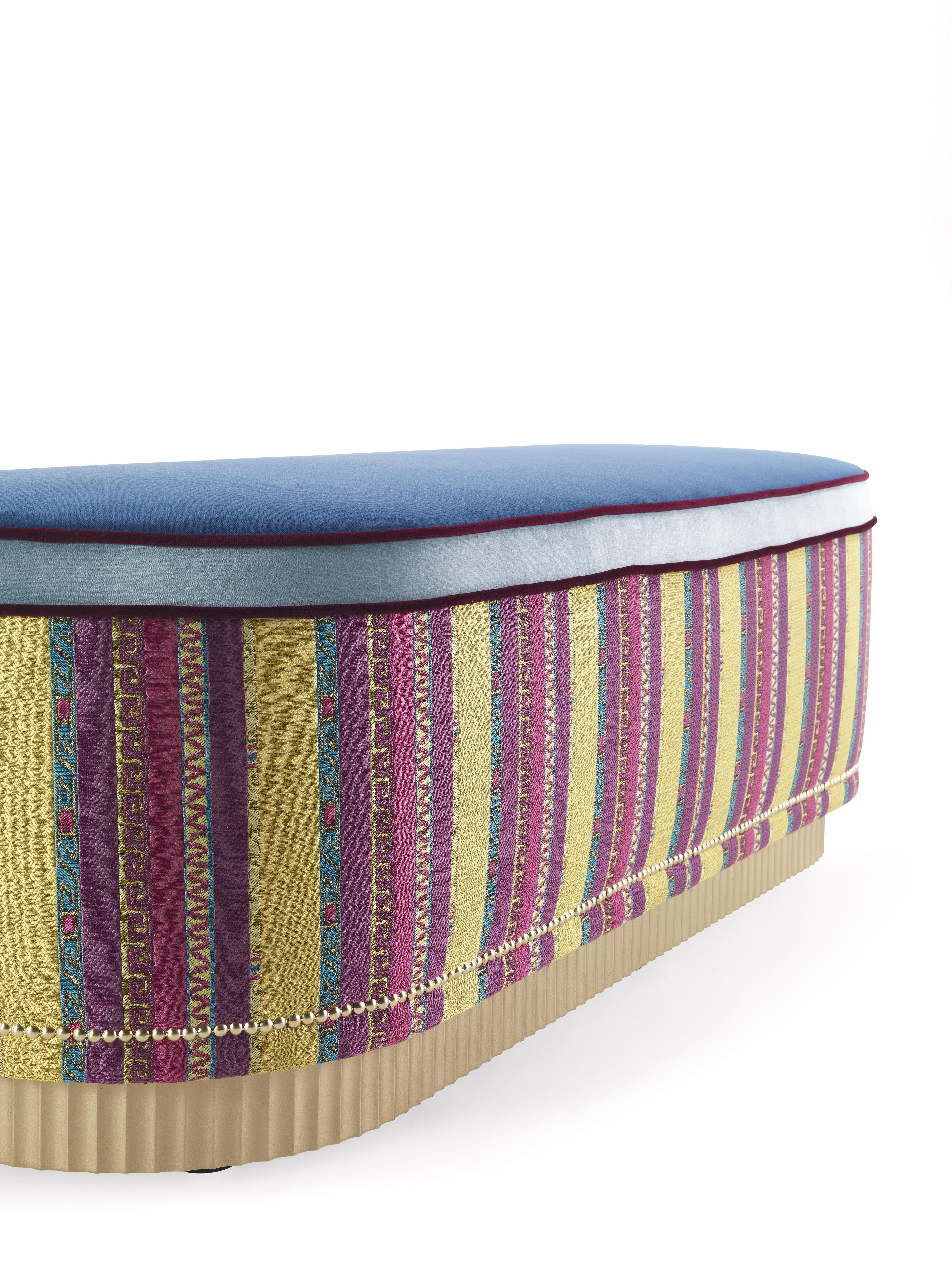 Modern 21st Century Meriam Long Pouf in Fabric by Etro Home Interiors For Sale