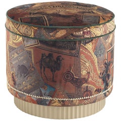 21st Century Meriam Pouf in Fabric by Etro Home Interiors