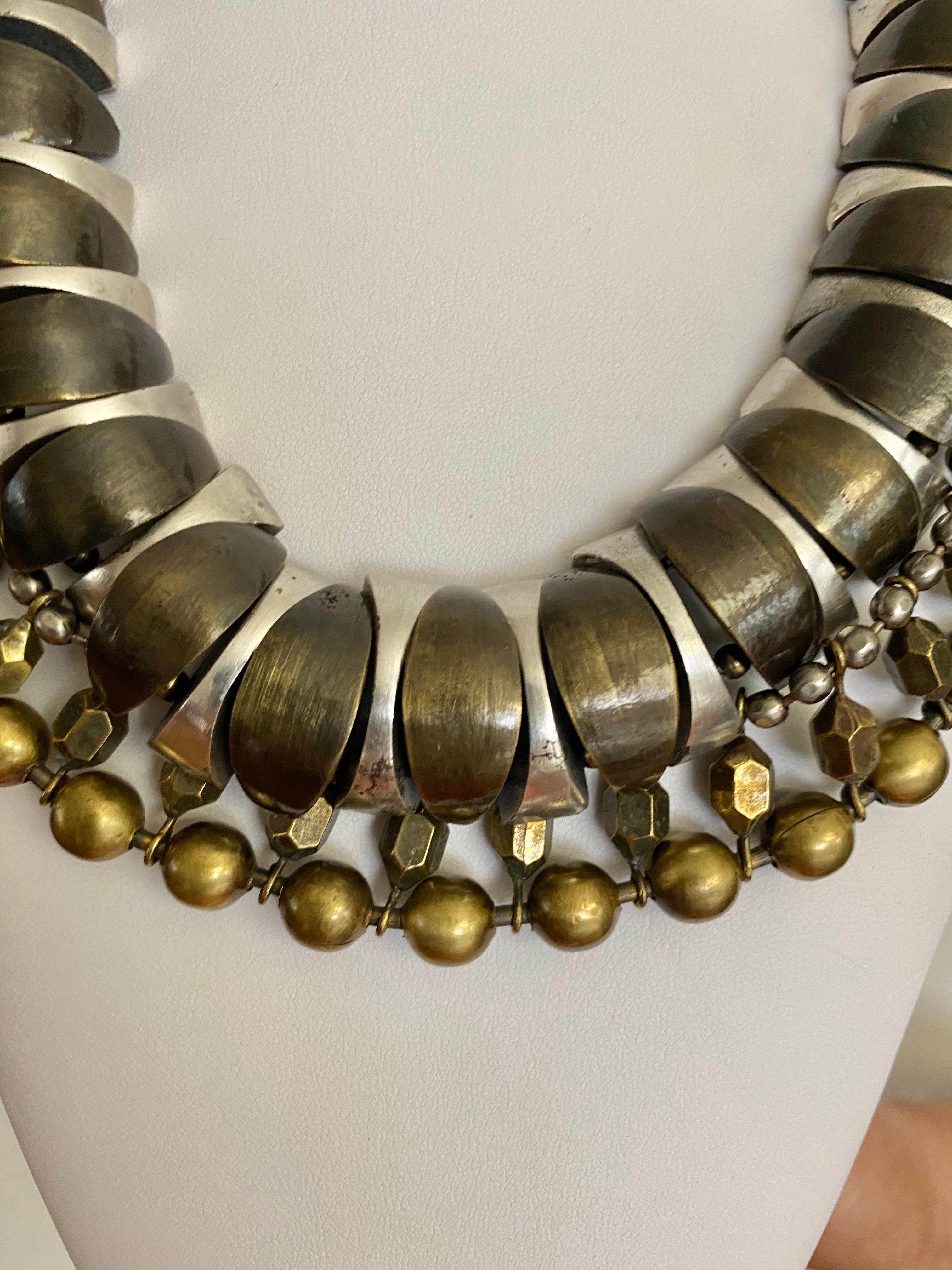 Contemporary ETRO Metal Bib Nekclace