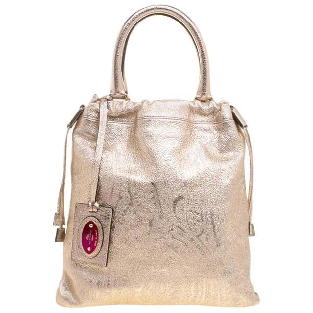 Etro Metallic Gold Paisley Embossed Leather Tote at 1stDibs | paisley ...