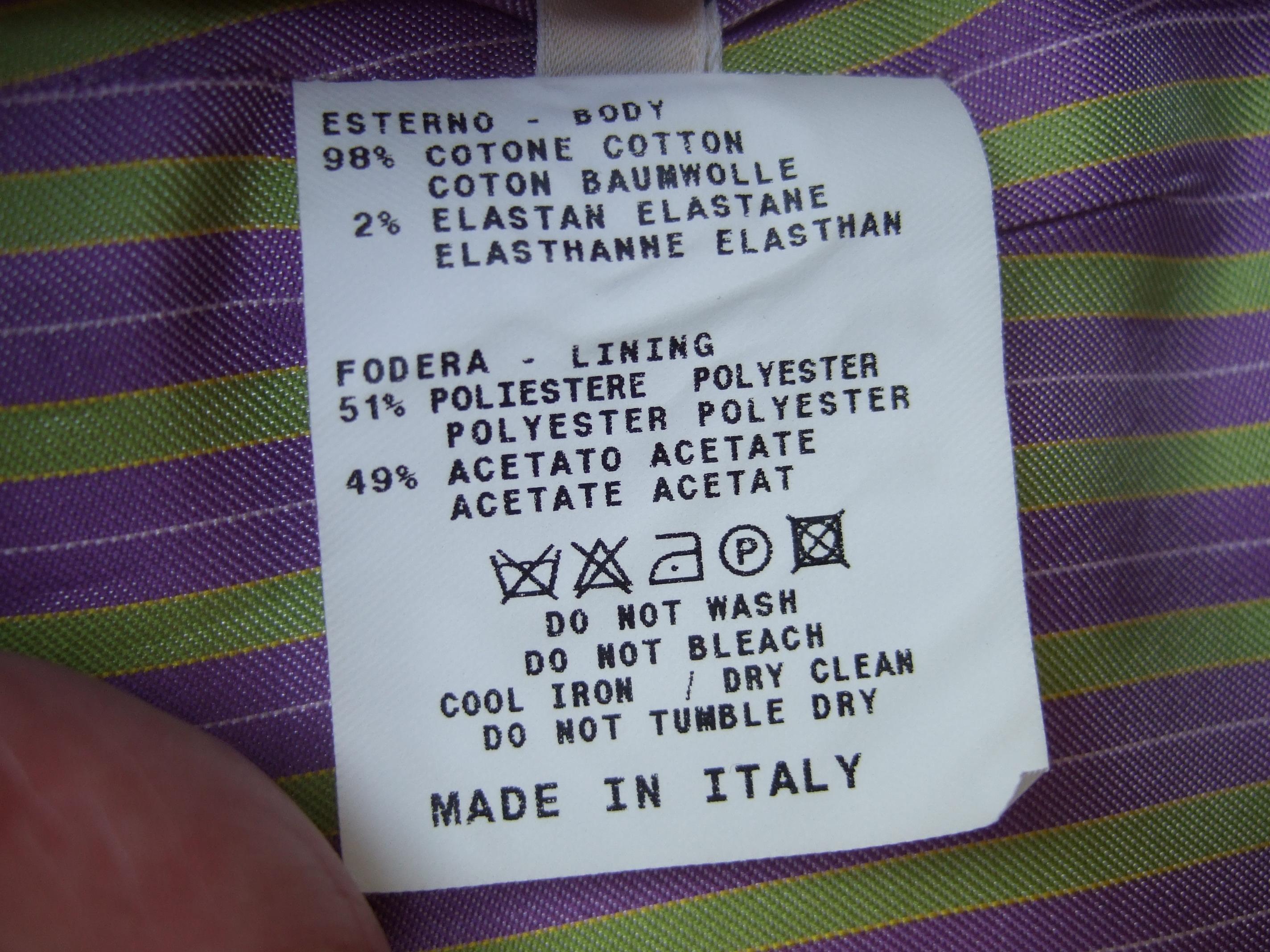 Etro Milano Crisp Vibrant Floral Print Cotton Jacket Size 42  21st c  For Sale 8