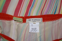 Etro Milano Silk Stripe Skirt