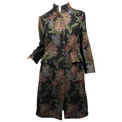 Etro Milano size 48 Needlepoint Floral Car Coat