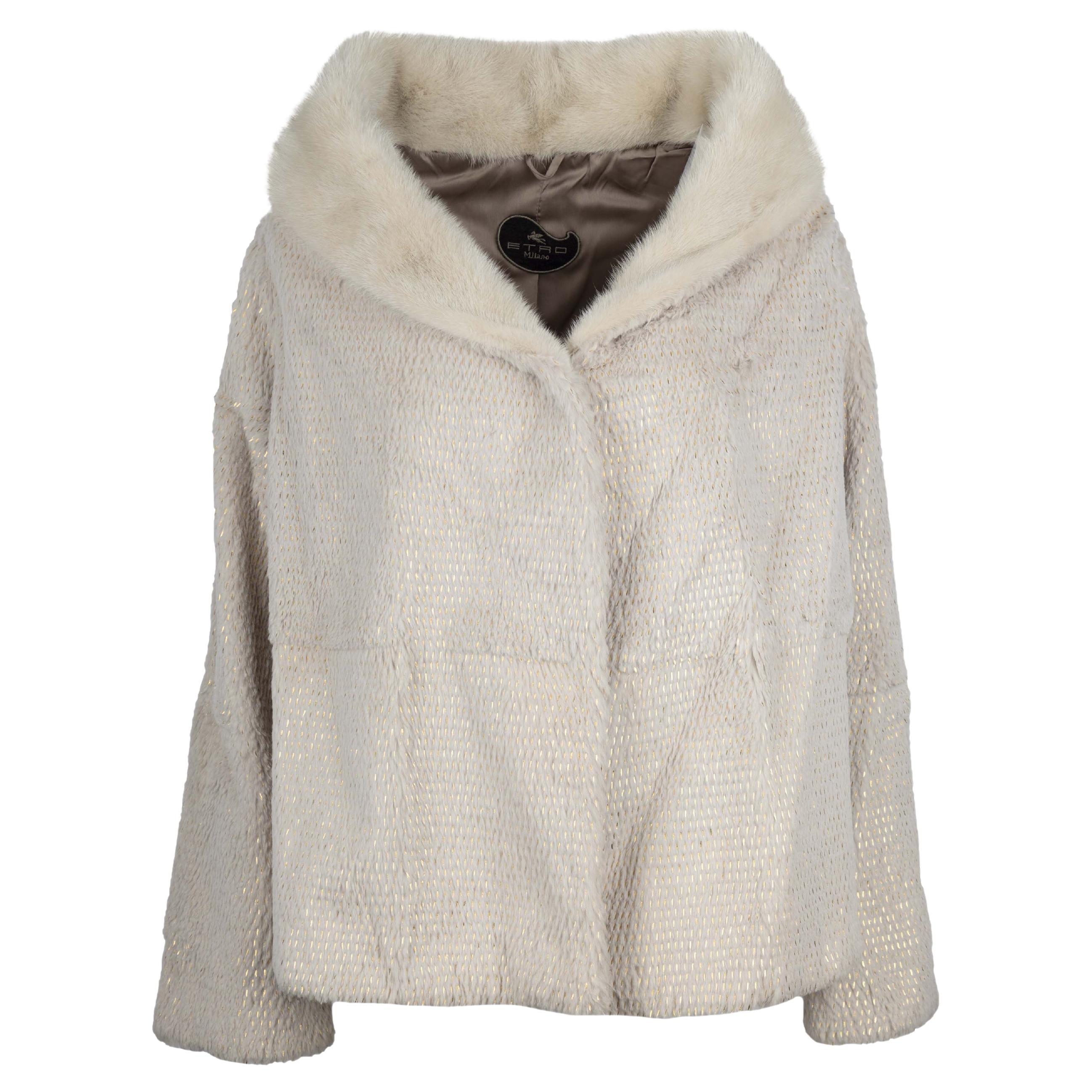 Etro Mink Trim Coat - '00s For Sale at 1stDibs