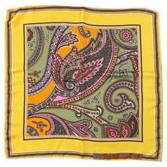 ETRO Multi-Color Paisley Silk Pocket Square