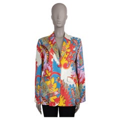 ETRO multi silk 2023 BLOOMING PAISLEY Blazer Jacket 42 M