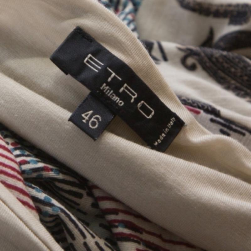 Grigio Etro - Tubino in maglia di lana con stampa astratta multicolore - L.A. in vendita