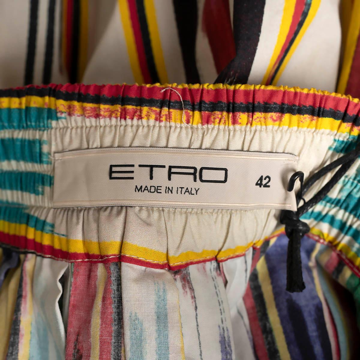ETRO Multicolor Baumwolle 2018 IKAT FLARED MIDI Rock 42 M im Angebot 2