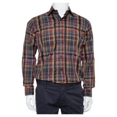 Etro Multicolor Cotton Button Front Shirt S