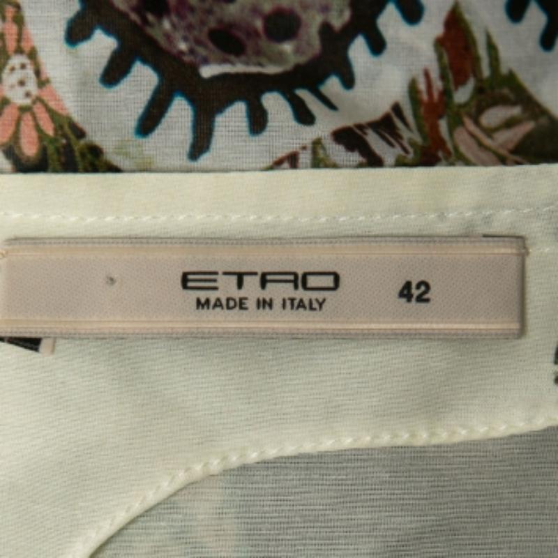 Etro Mehrfarbige übergroße Bluse aus Baumwolle in Übergröße M im Angebot 1