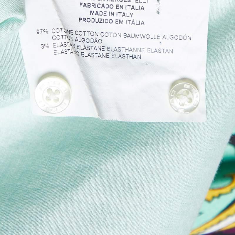 Etro - Chemise en coton à imprimé floral multicolore L Pour femmes en vente