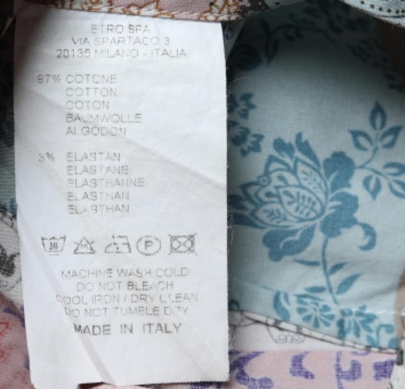 De las mujeres Etro Camisa con botones de algodón con estampado floral multicolor M en venta