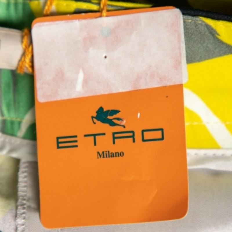 Etro Mehrfarbige bedruckte Baumwollhose mit Blumendruck M im Angebot 1