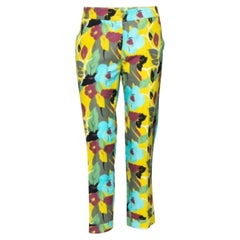 Etro Mehrfarbige bedruckte Baumwollhose mit Blumendruck M
