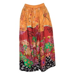 Etro Multicolor Floral Printed Silk Maxi Skirt M