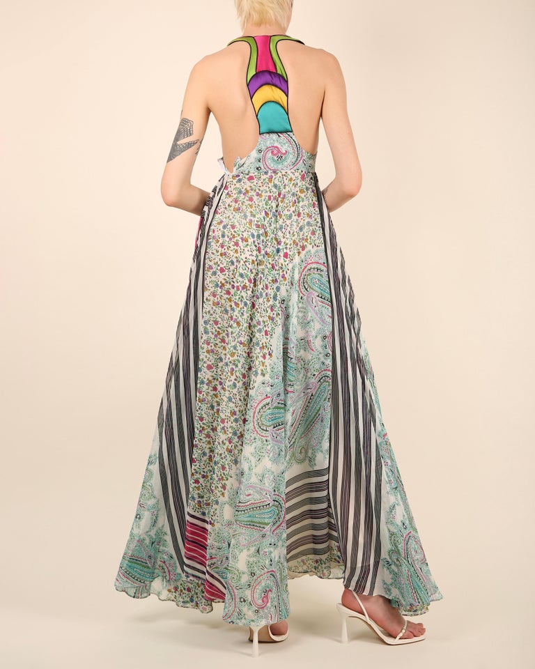 ワンピース ETRO 'Lee' long dress Multicolor ETRO Long Tiered Dress | Blue | FARFETCH
