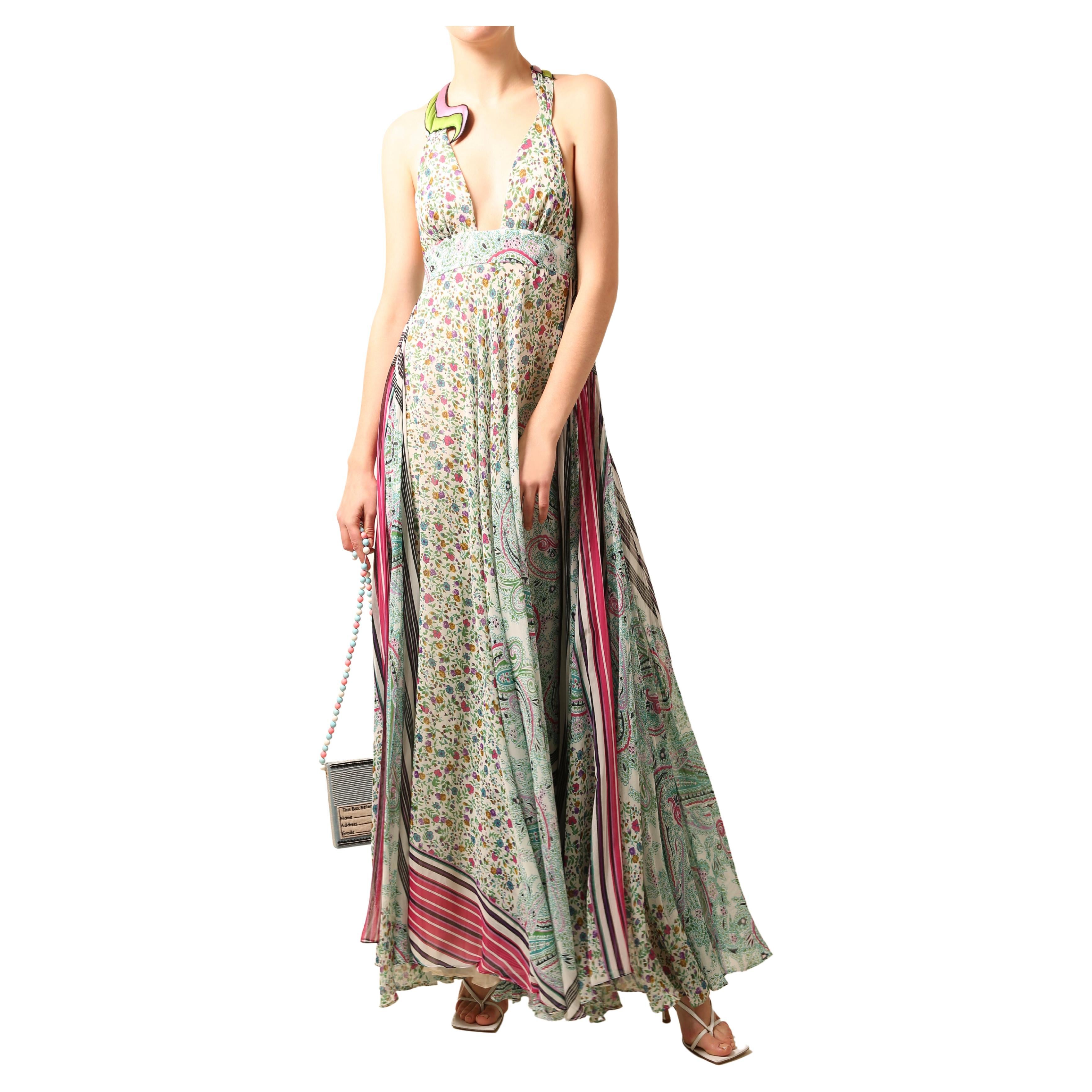 1940s Green Silky Rayon Hawaiian Leaf Print Dress