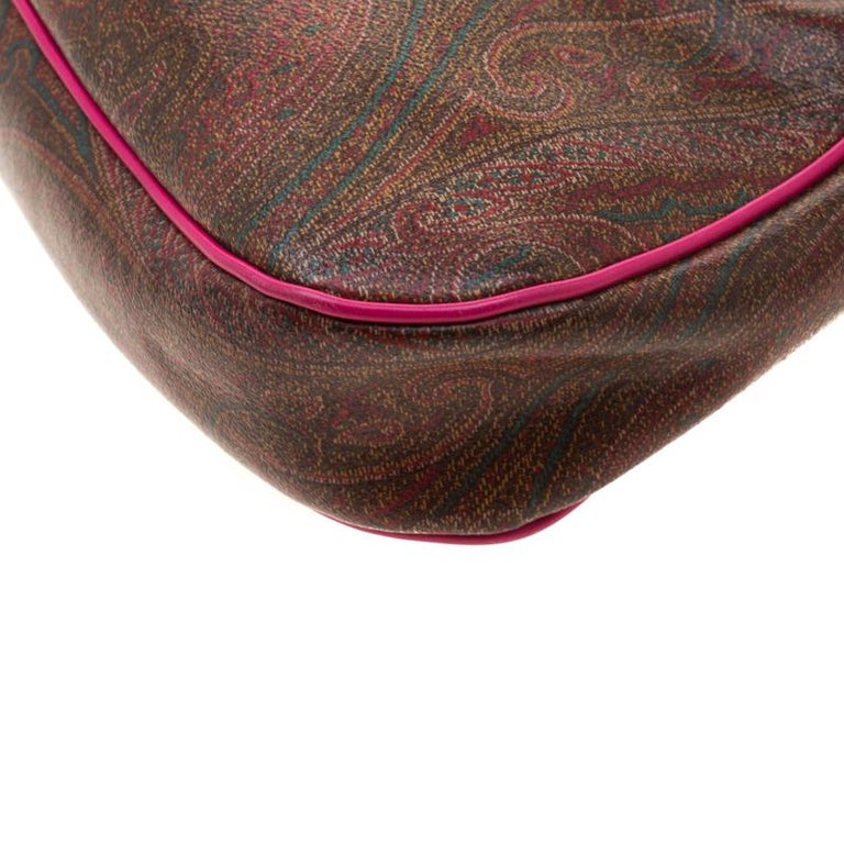 Etro Multicolor Paisley Print Coated Canvas and Leather Shoulder Bag