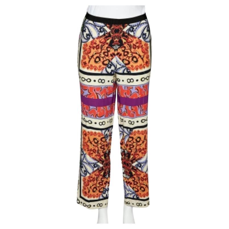 Etro - Pantalon droit en crêpe imprimé marguerite multicolore XL