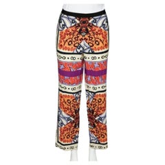 Etro - Pantalon droit en crêpe imprimé marguerite multicolore XL