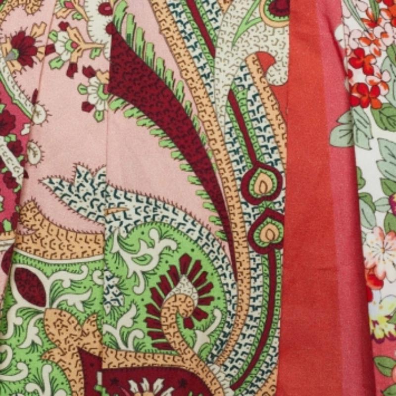 De las mujeres Etro Falda midi de popelina con estampado de cachemira multicolor L en venta