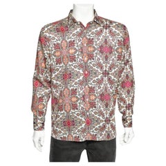 Etro - Chemise boutonnée en coton imprimé cachemire multicolore 3XL