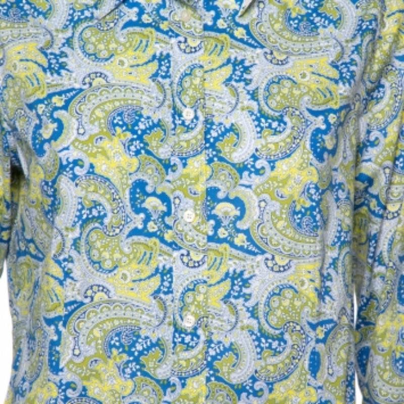 This brightly designed floral shirt from Etro will add liveliness to your everyday look. Cut from cotton, the beautiful shirt has a relaxed silhouette, front button closure, and long sleeves. Complete your look by pairing it with jeans or trousers.