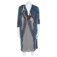Etro Multicolor Paisley Printed Cowl Neck Shift Dress L