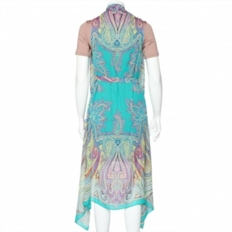 Gris Couverture de plage en soie imprimée multicolore Paisley d'Etro (taille unique) en vente