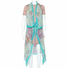 Etro - Copricostume da spiaggia in seta stampata a motivi paisley multicolore (taglia unica)