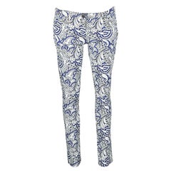 Etro Multicolor Paisley Printed Slim Fit Denim Jeans L