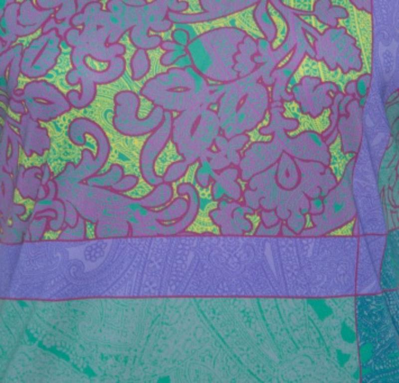 Etro - Top stampato con motivo paisley multicolore - L.L. In condizioni buone in vendita a Dubai, Al Qouz 2