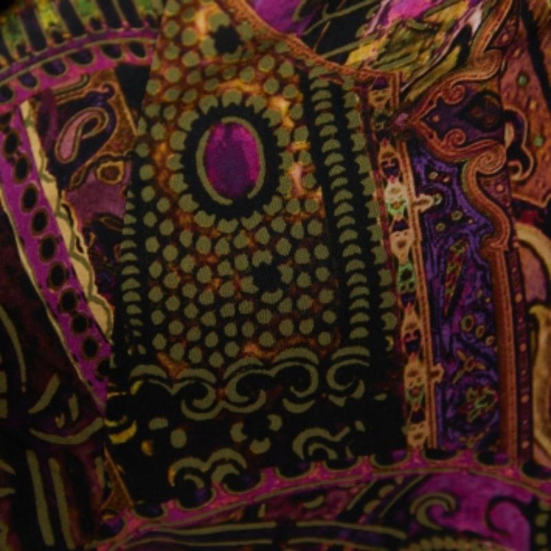 Etro Camisa de algodón estampada multicolor con botones delanteros L en Bueno estado para la venta en Dubai, Al Qouz 2