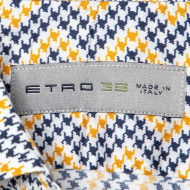 Etro - Chemise boutonnée en coton imprimé multicolore M Excellent état - En vente à Dubai, Al Qouz 2